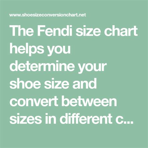 fendi sizing